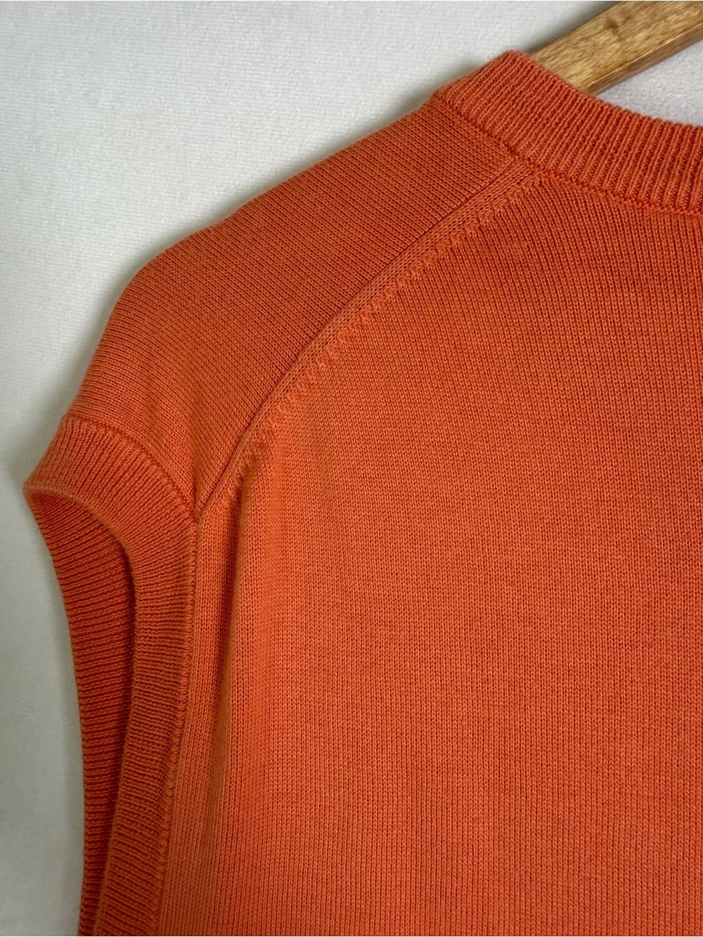 Brooks Brothers Men’s 100% Supima Cotton Sweater Vest Sz XL Orange Preppy Golf
